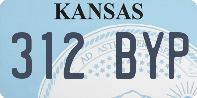 KS license plate 312BYP
