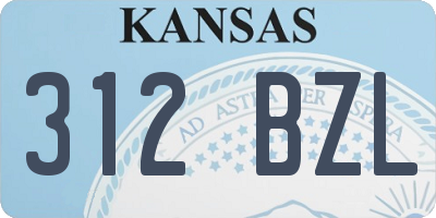 KS license plate 312BZL