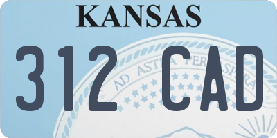 KS license plate 312CAD