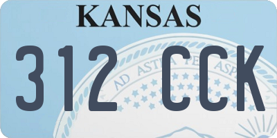 KS license plate 312CCK