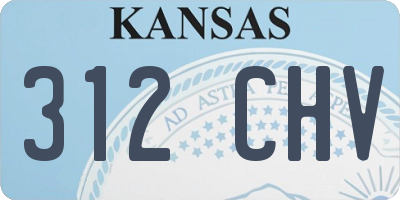 KS license plate 312CHV