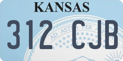 KS license plate 312CJB