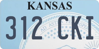 KS license plate 312CKI
