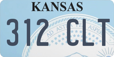 KS license plate 312CLT