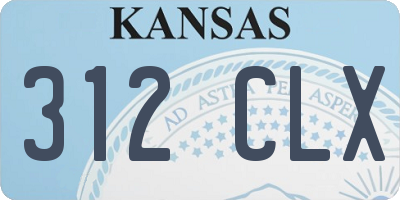 KS license plate 312CLX