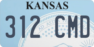 KS license plate 312CMD