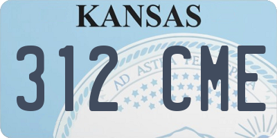 KS license plate 312CME