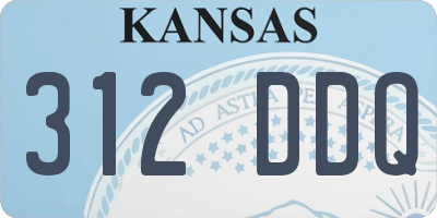 KS license plate 312DDQ