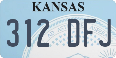 KS license plate 312DFJ