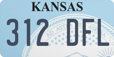 KS license plate 312DFL