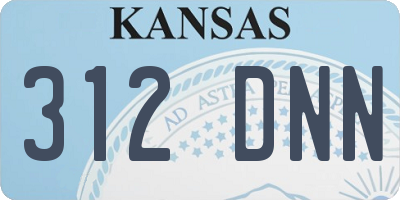 KS license plate 312DNN