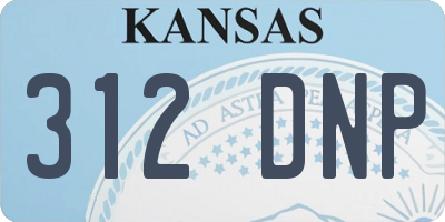 KS license plate 312DNP