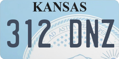 KS license plate 312DNZ