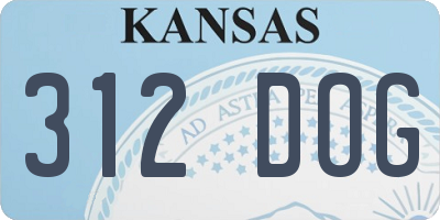 KS license plate 312DOG