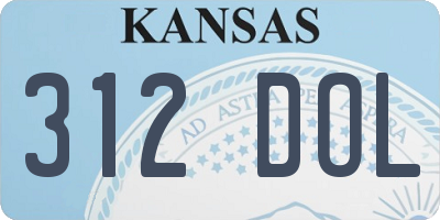 KS license plate 312DOL