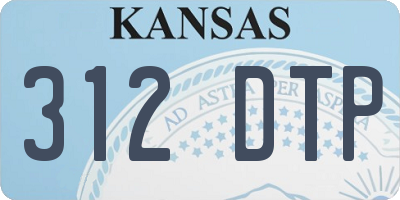 KS license plate 312DTP