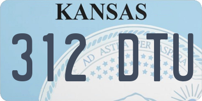 KS license plate 312DTU