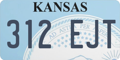 KS license plate 312EJT