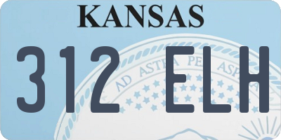 KS license plate 312ELH