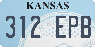 KS license plate 312EPB