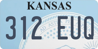 KS license plate 312EUQ