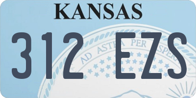 KS license plate 312EZS