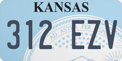 KS license plate 312EZV