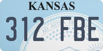 KS license plate 312FBE
