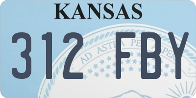 KS license plate 312FBY