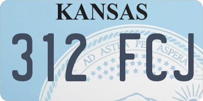 KS license plate 312FCJ