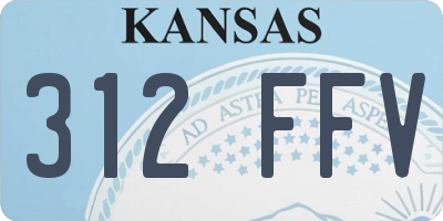 KS license plate 312FFV