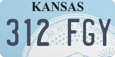 KS license plate 312FGY
