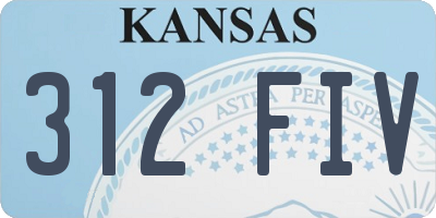 KS license plate 312FIV