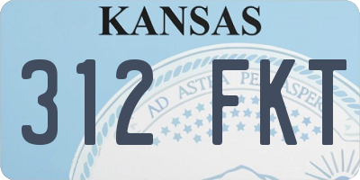 KS license plate 312FKT