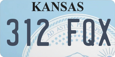 KS license plate 312FQX