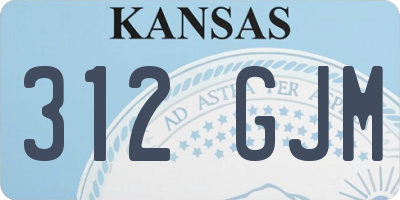 KS license plate 312GJM