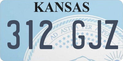 KS license plate 312GJZ