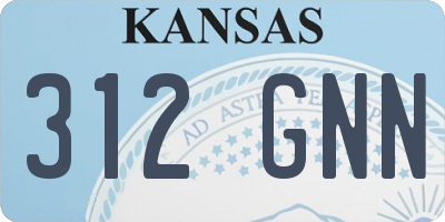 KS license plate 312GNN