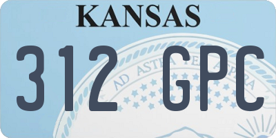 KS license plate 312GPC