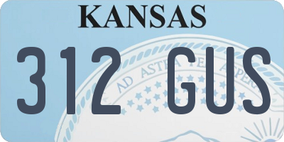 KS license plate 312GUS