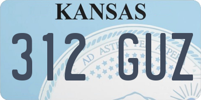 KS license plate 312GUZ
