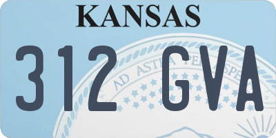 KS license plate 312GVA