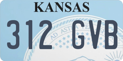 KS license plate 312GVB