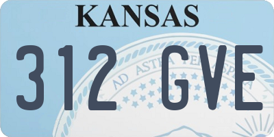 KS license plate 312GVE