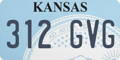 KS license plate 312GVG