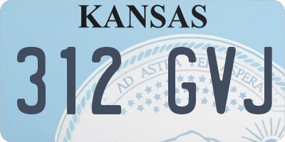 KS license plate 312GVJ