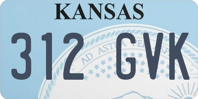 KS license plate 312GVK