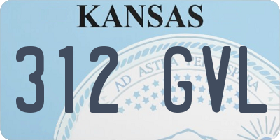 KS license plate 312GVL