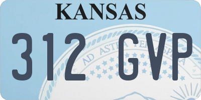 KS license plate 312GVP