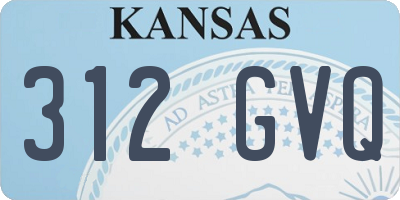 KS license plate 312GVQ